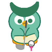 pmasgolf golf owl ゴルフ ピスケ Sticker