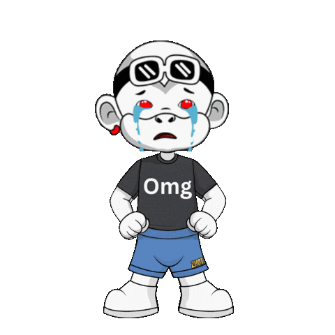 White Monkey Omg Sticker by Zhot
