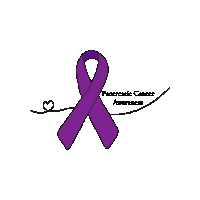 Pancreatic Cancer Purple Ribbon Sticker by Jade & Jace