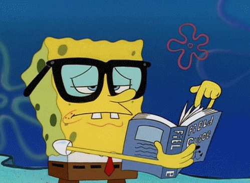 Wooglag giphyupload reading sponge bob GIF