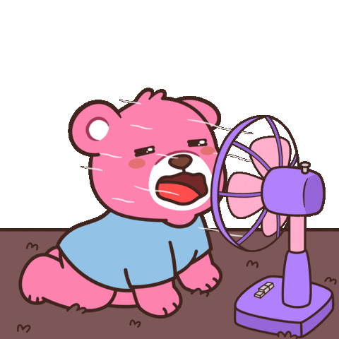 Sweating Teddy Bear Sticker by BEARISH