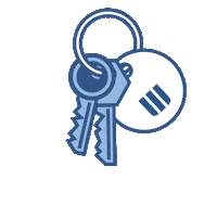Newhome Schlüssel Sticker by Baugenossenschaft Wiederaufbau eG