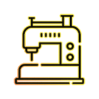 PaxRaamdecoratie pax naaimachine paxgifs opmaat Sticker
