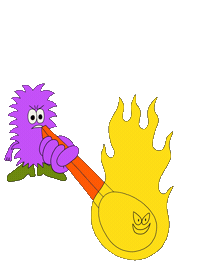 Fire Sticker by Pablo