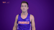 purple aces evansville GIF by Missouri Valley Conference