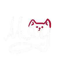 Lettering Meowing Sticker