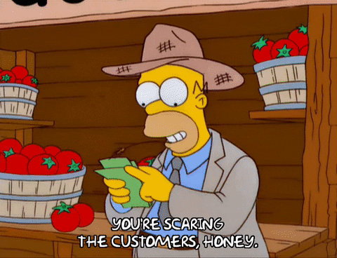 homer simpson scare GIF