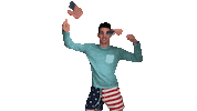 Happy American Sticker by Matt Tolbert