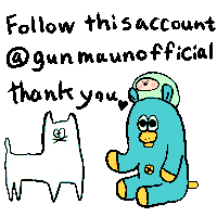 Follow Me Thank You Sticker by Gunmaunofficial
