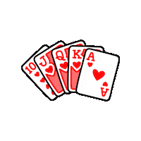 Playing Cards Hearts Sticker by caracaraNYC
