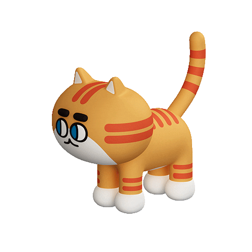 Cat Run Sticker by 궁디팡팡 캣페스타