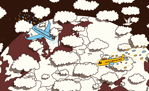 Planet Earth Clouds GIF by Aiste Papartyte