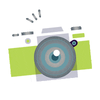 alpix camera analog camera green camera camera logo Sticker