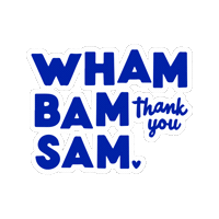 WHAMBAMTHANKYOUSAM villain studio wham bam wham bam thank you sam Sticker
