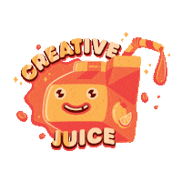 Happy Orange Juice Sticker by The Creative Pain