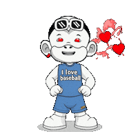 I Love Baseball Bas Sticker by Zhot