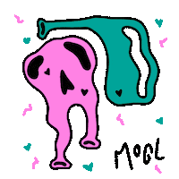 mogl love heart sad trippy Sticker
