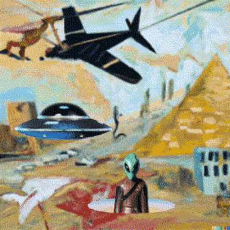 Lightspore giphygifmaker alien painting ufo GIF
