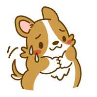 Welsh Corgi Sweat Sticker by Lazy Corgi