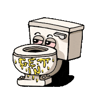 toilet get in Sticker by Killer Acid