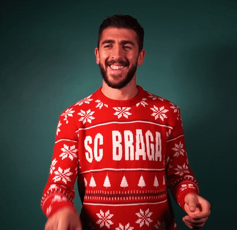 Christmas Smile GIF by SC Braga