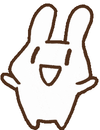 blackboxwork happy dance smile rabbit Sticker