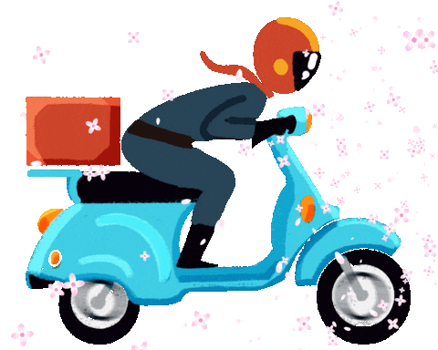 Running Man Flowers Sticker