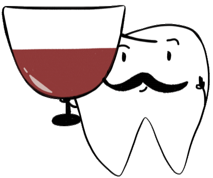 Happimola wine teeth dentist dental Sticker