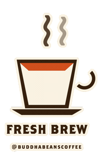 Fresh Coffee Sticker by buddhabeanscoffee