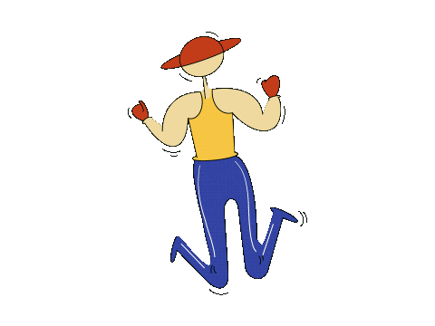 miculhaos giphyupload happy jump joy Sticker