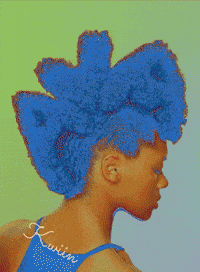 Afro Mohawk GIF by Kwiin Ava
