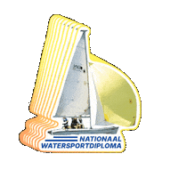 nationaalwatersportdiploma laser boot zeilen vago Sticker