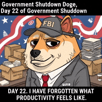 Tired Government Shutdown GIF by Doge Pound