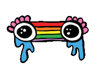 rainbow crying Sticker by hollysimple