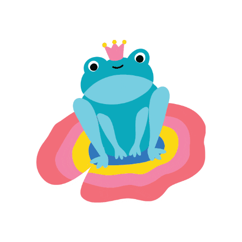 Frog Prince Illustration Sticker by Pipsticks