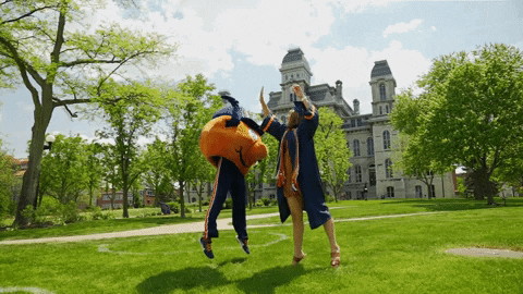 Orange Graduating GIF by Syracuse University