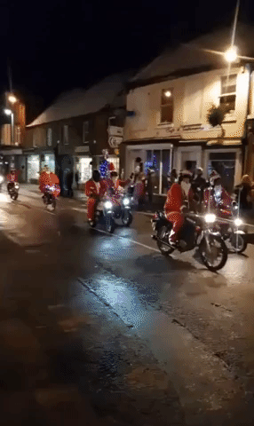 'Rally' Old Saint Nicks as Santas Ride Scooters in Yorkshire