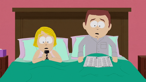 bed reading GIF by South Park 
