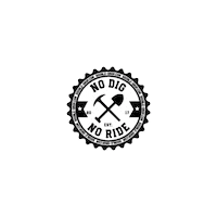 double-drop mtb mountain bike nodignoride no dig no ride Sticker