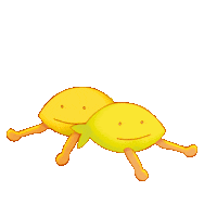 mellobug tired sleepy lemon yawn Sticker