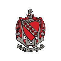TKEFraternity red grey shield gray Sticker