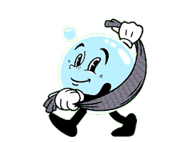 goshijp dancing walking bubbles cleaning Sticker