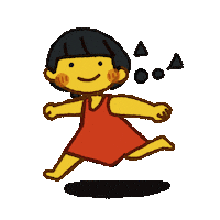 itopaya girl running run itopaya Sticker
