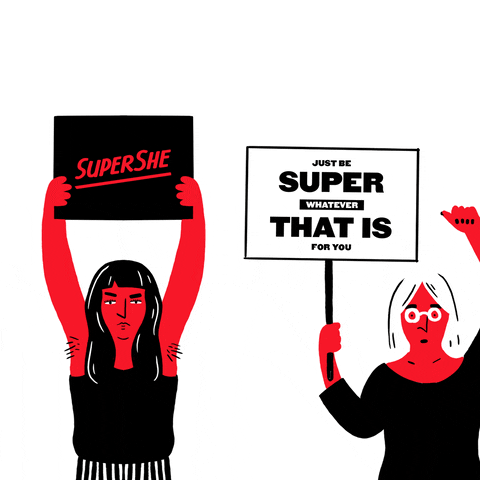 supershe super female protest be you GIF
