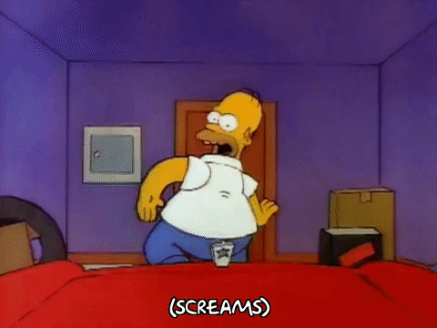 homer simpson running GIF