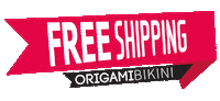 Shipping Sticker by Origami Bikini