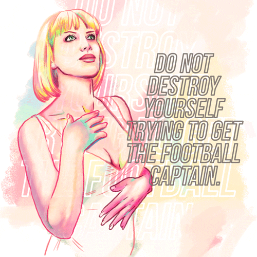 Courtney Love Illustration GIF by gifnews