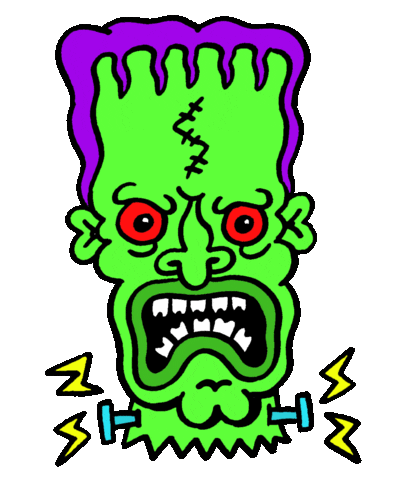 Halloween Monster Sticker by Russell Taysom
