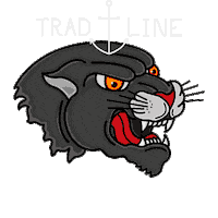 tradline school tattoo line tiger Sticker