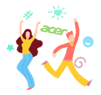 Excited Dance Sticker by AcerMY